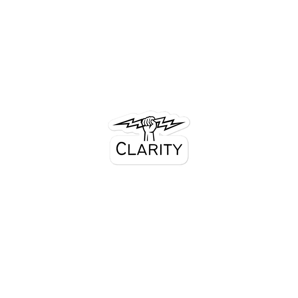 Clarity sticker