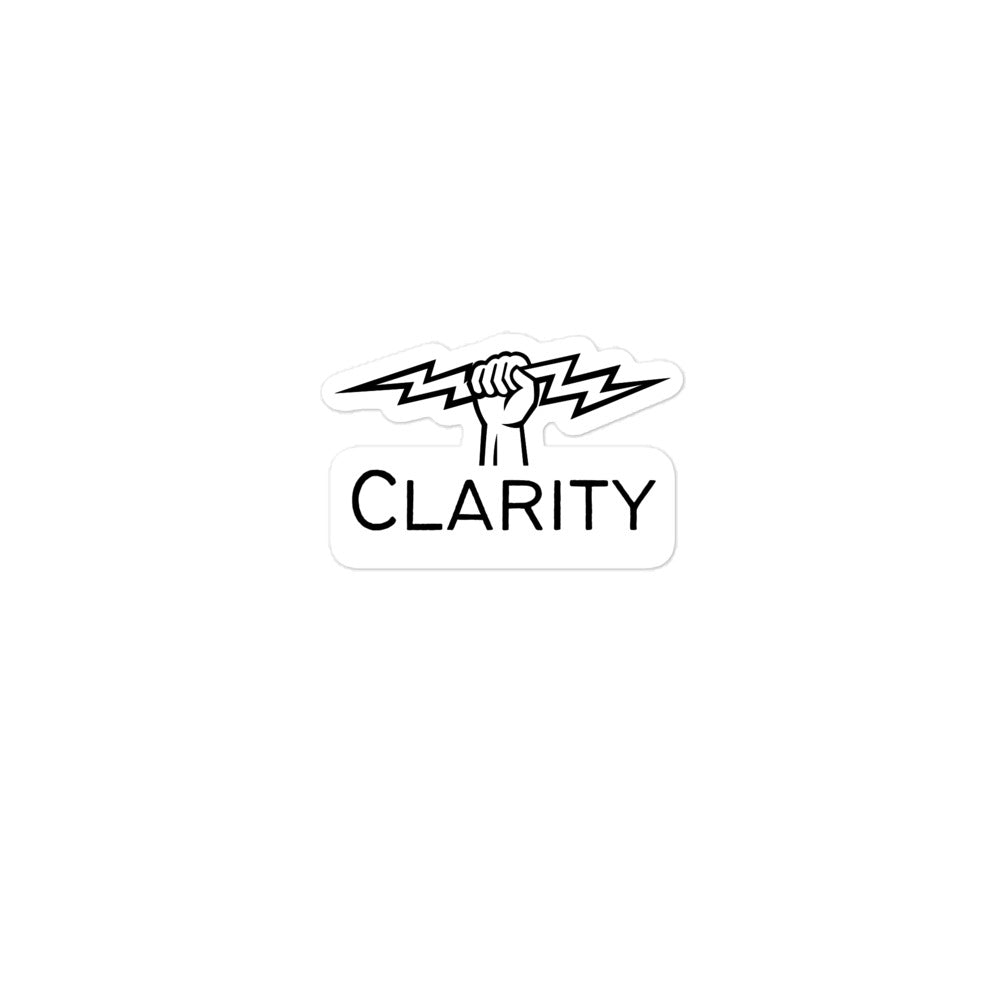 Clarity sticker