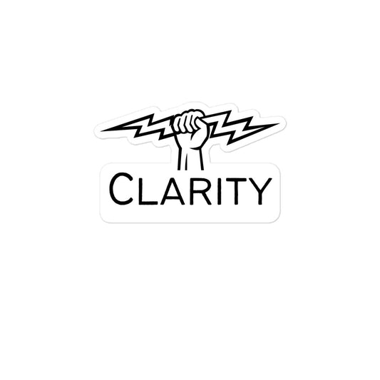 Clarity sticker